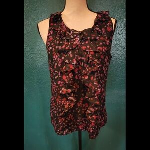 Loft Ruffle Sleeveless Top Sz S